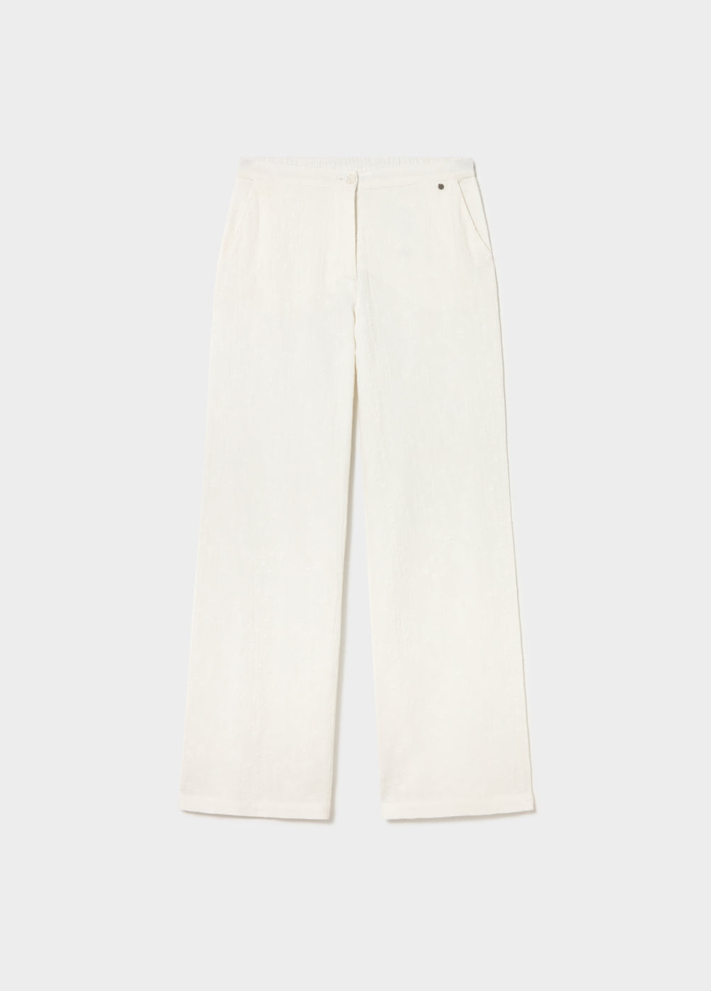 Pantalón bordados recto