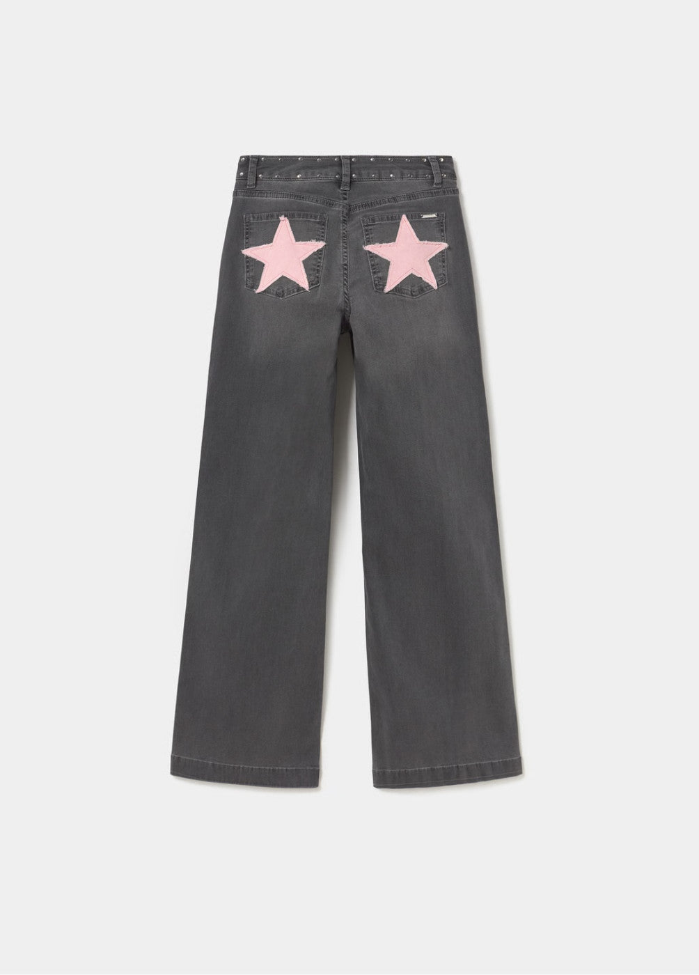 Jeans con tasca patch a stelle in twill