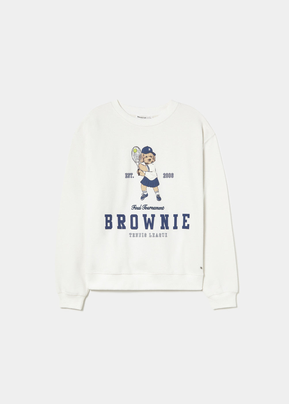 Sweatshirt with tennis puppy print