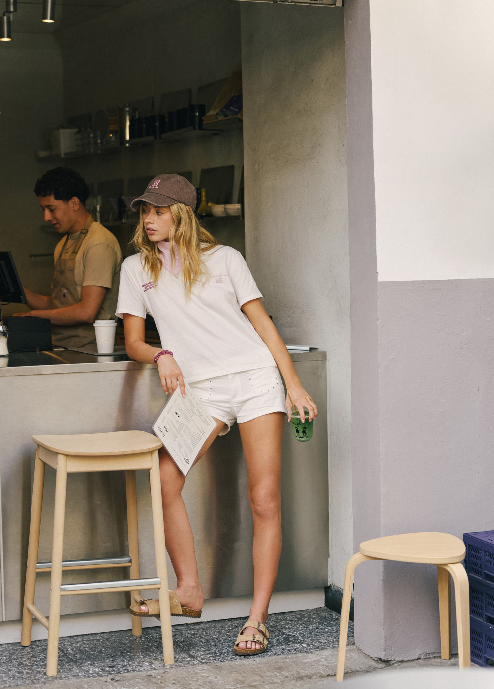 Decorative studded shorts