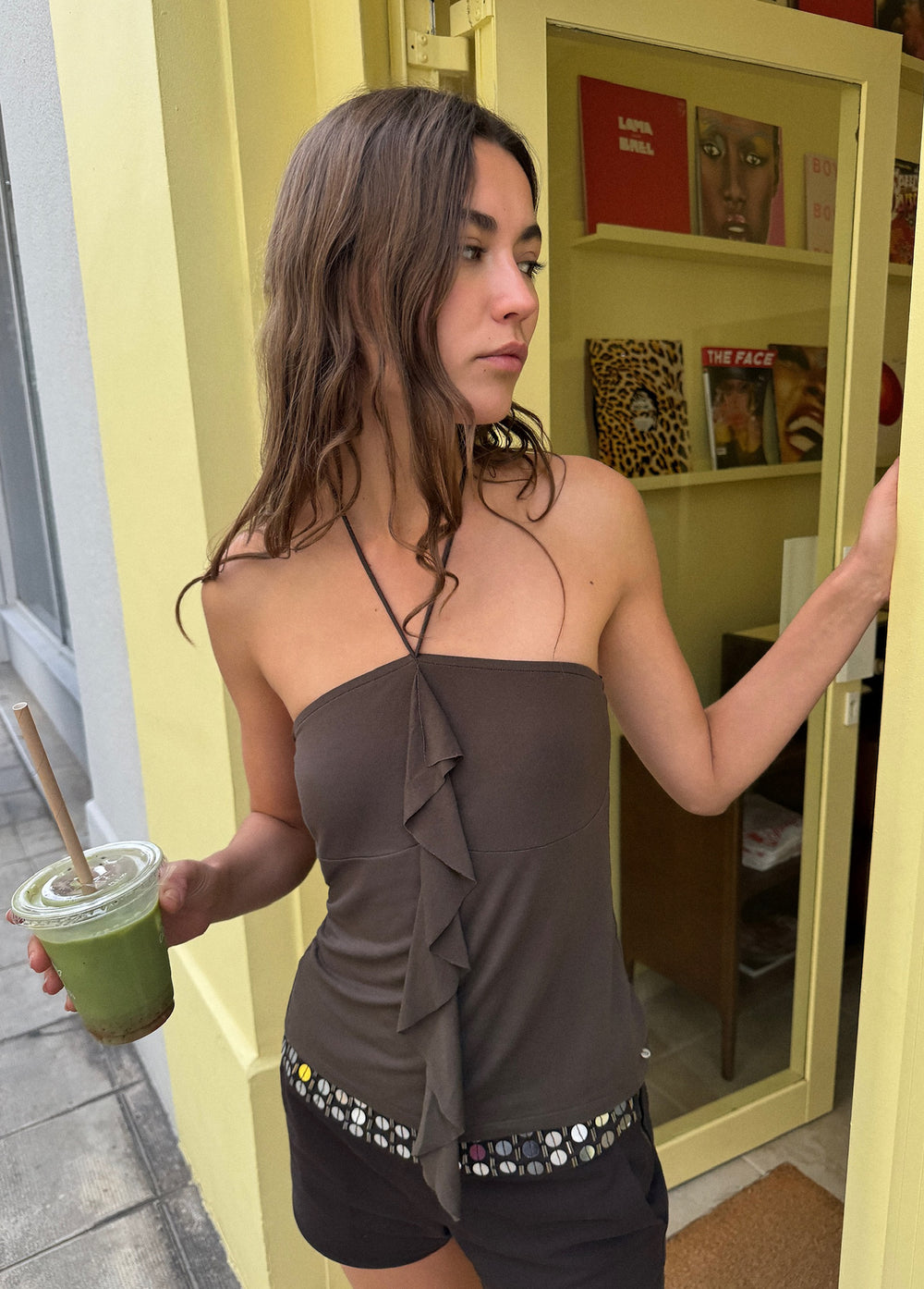 Top halter bolitas colores