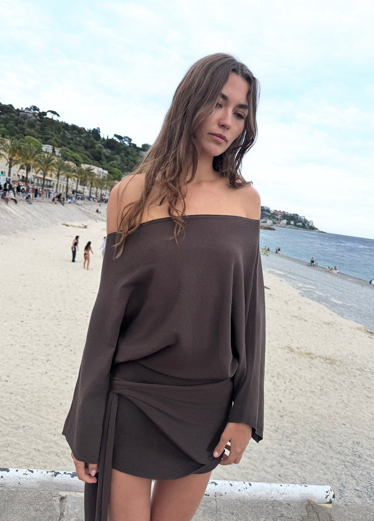 Vestido punto manga murciélago