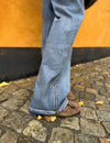 Wijde jeans met rits