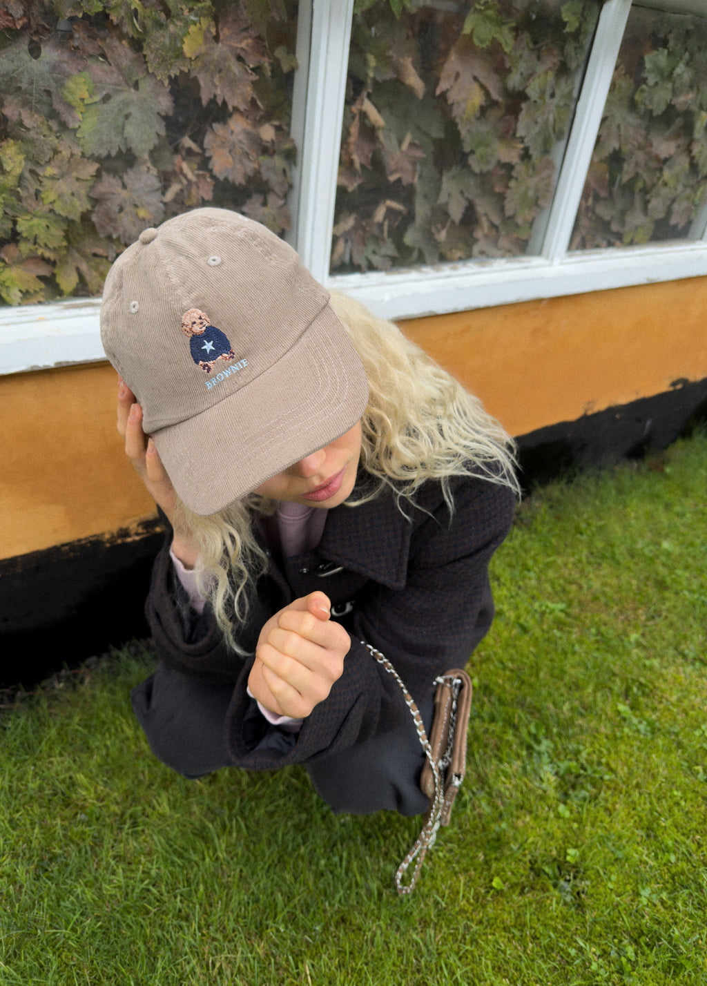 Corduroy puppy cap