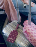 Etiqueta maleta estampada