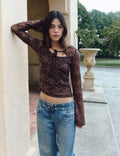 Camiseta encaje cropped