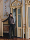 Pantalone dritto animalier