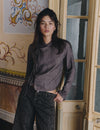 Jacquard blouse with bow details