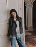 Chaqueta paño abotonada rayas