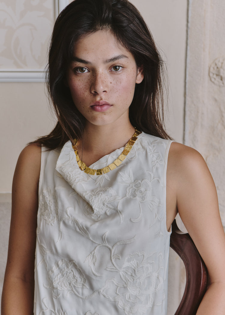 Jacquard top with fringe