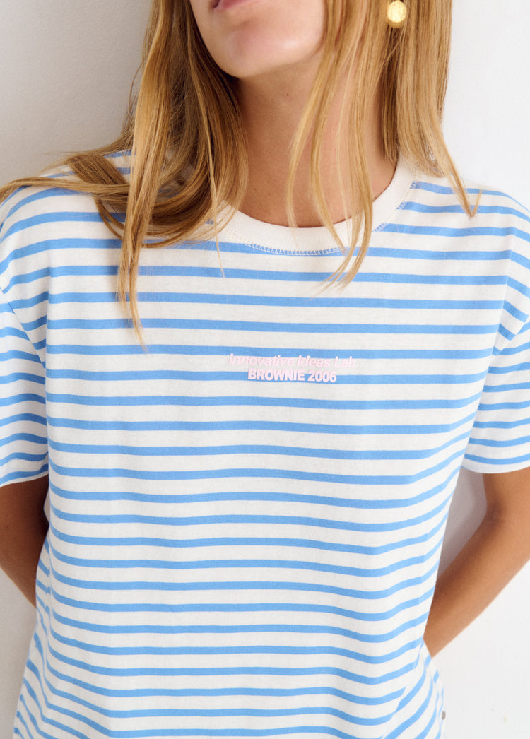 Striped print t-shirt
