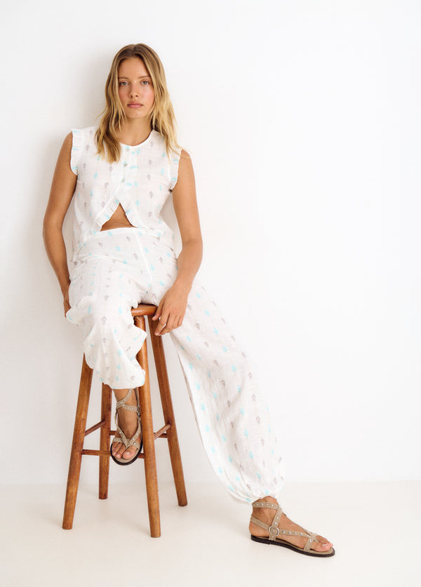 Pantalón bombacho embroidery