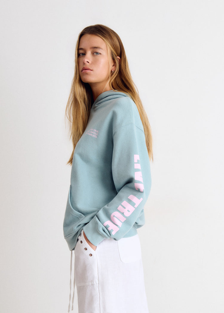 Sudadera oversized lavada y parche