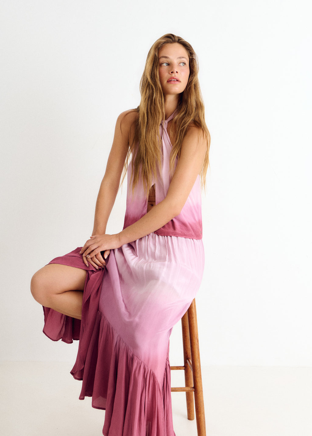 Falda larga tie-dye