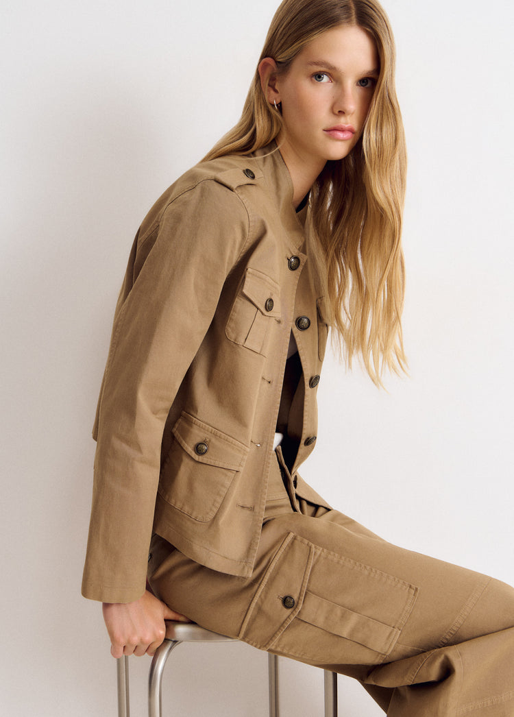 Cotton cargo trousers