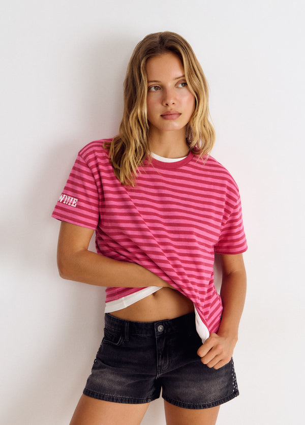 Camiseta raya tejida número