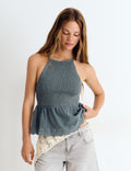 Top tirantes smock troquelado