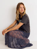 Falda drapeada lace