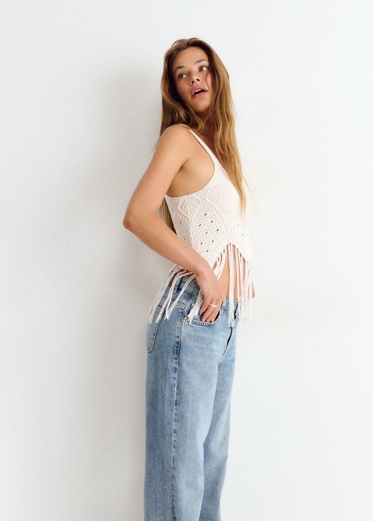Top crochet flecos