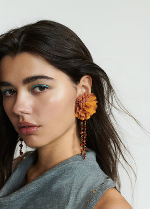 Cascading flower earrings