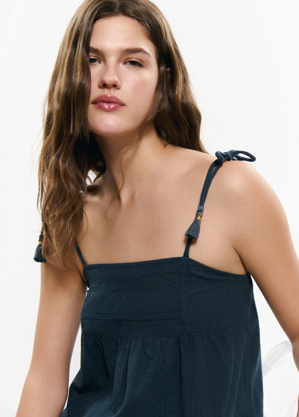 Embroidered vest top