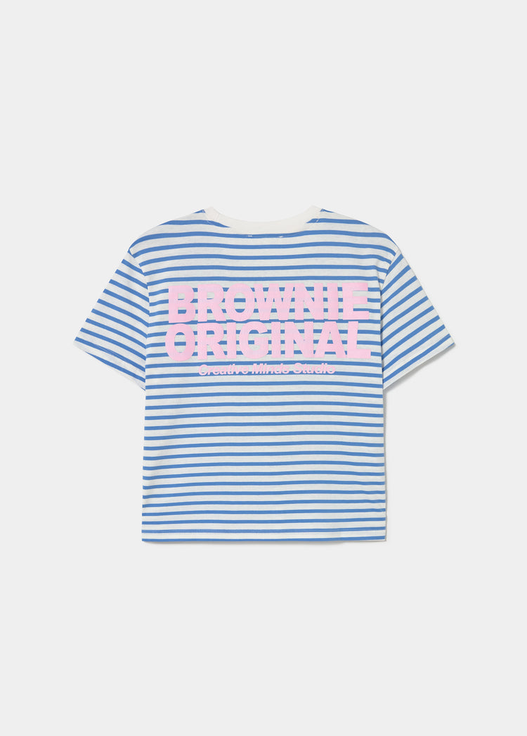 Striped print t-shirt