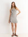 Eyelet sash skirt