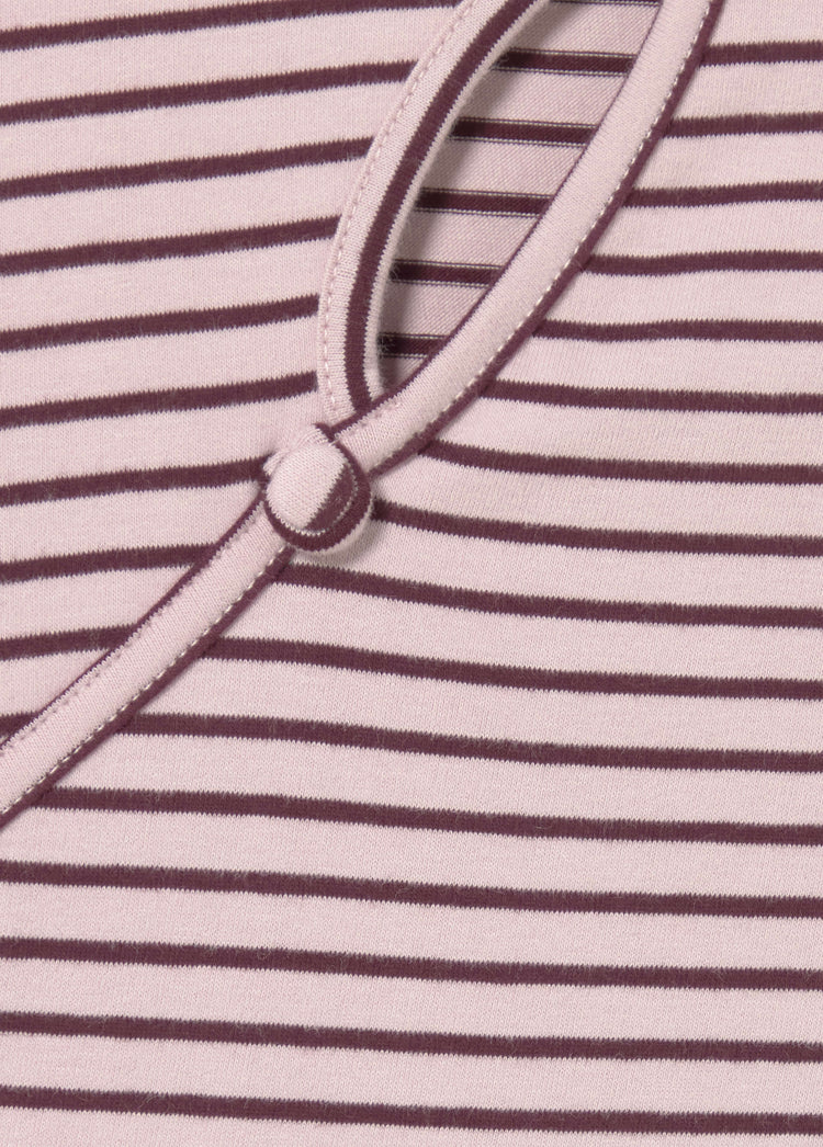 Camiseta raya tejida cuello abotonado