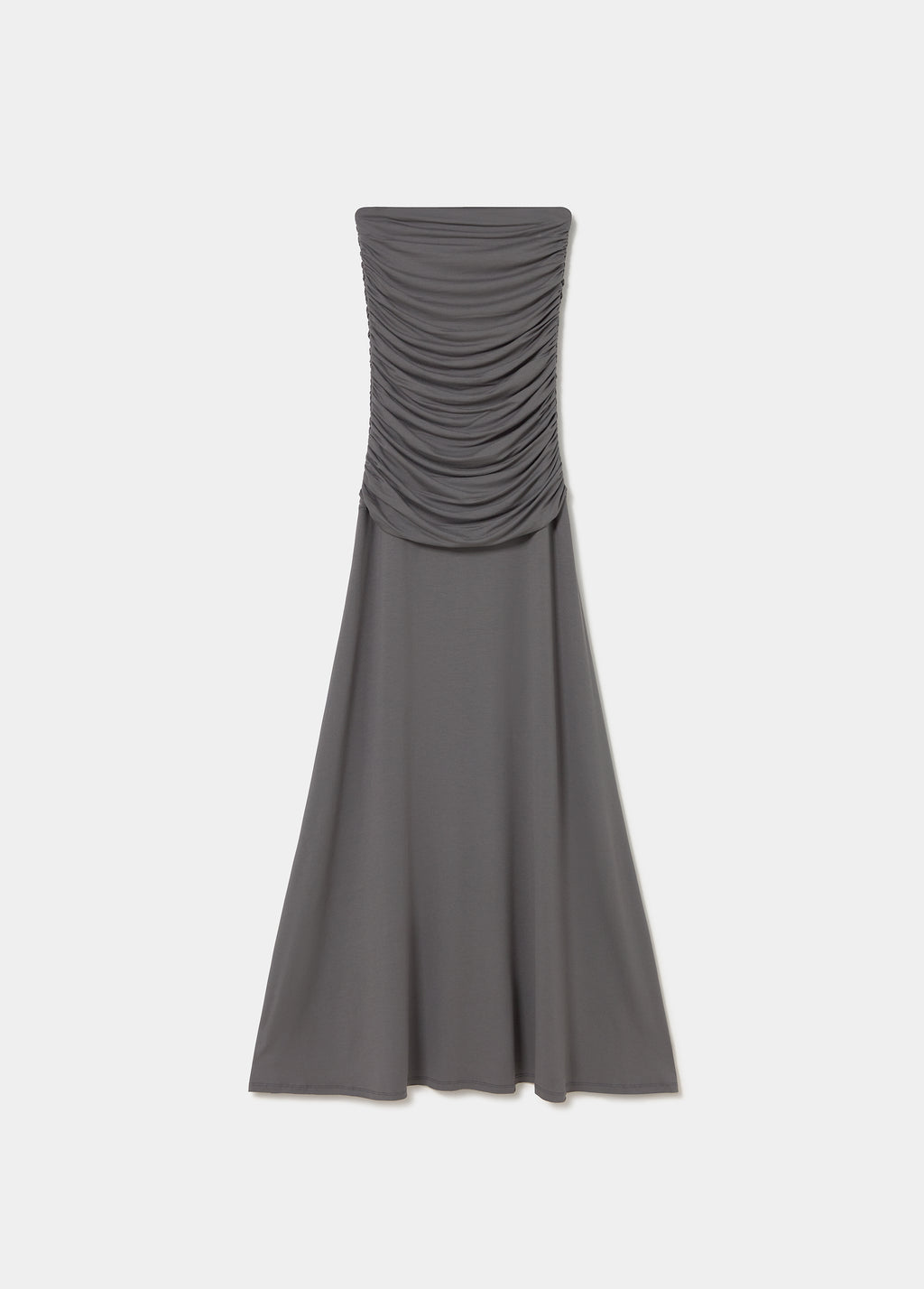 Vestido micromodal frunces largo