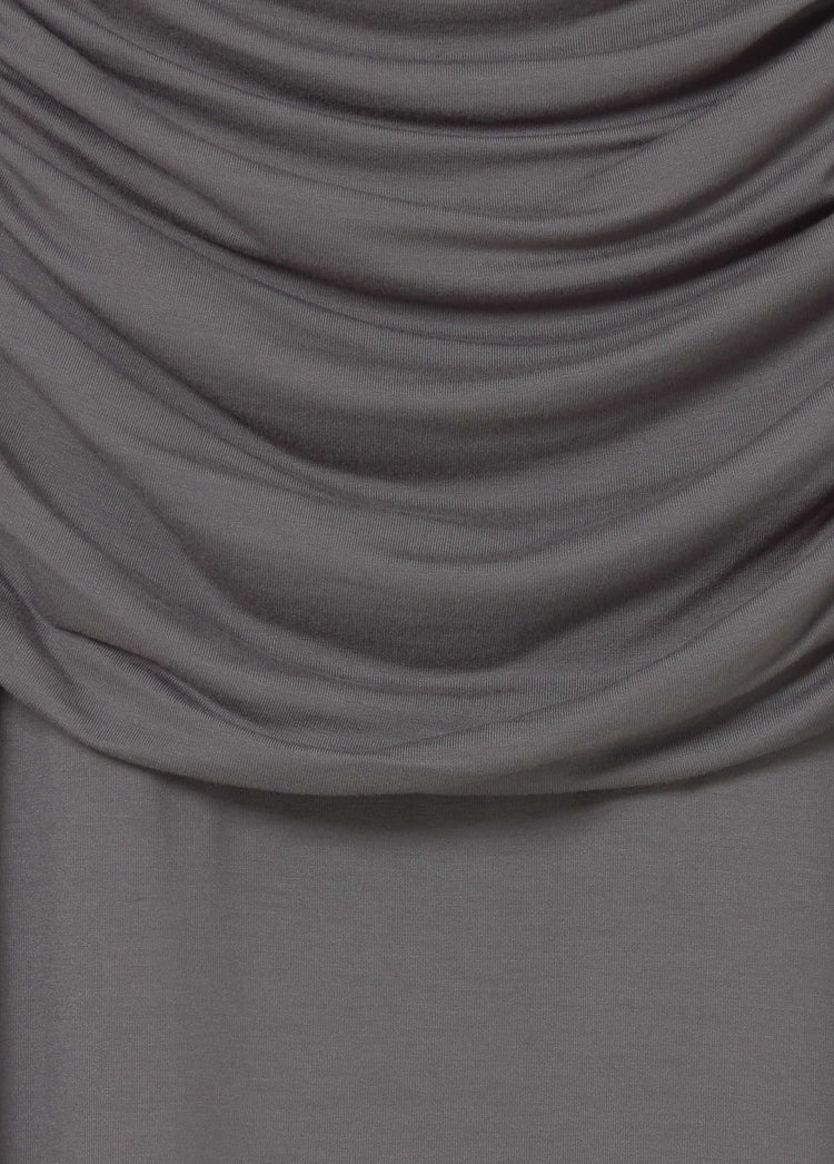 Vestido micromodal frunces largo