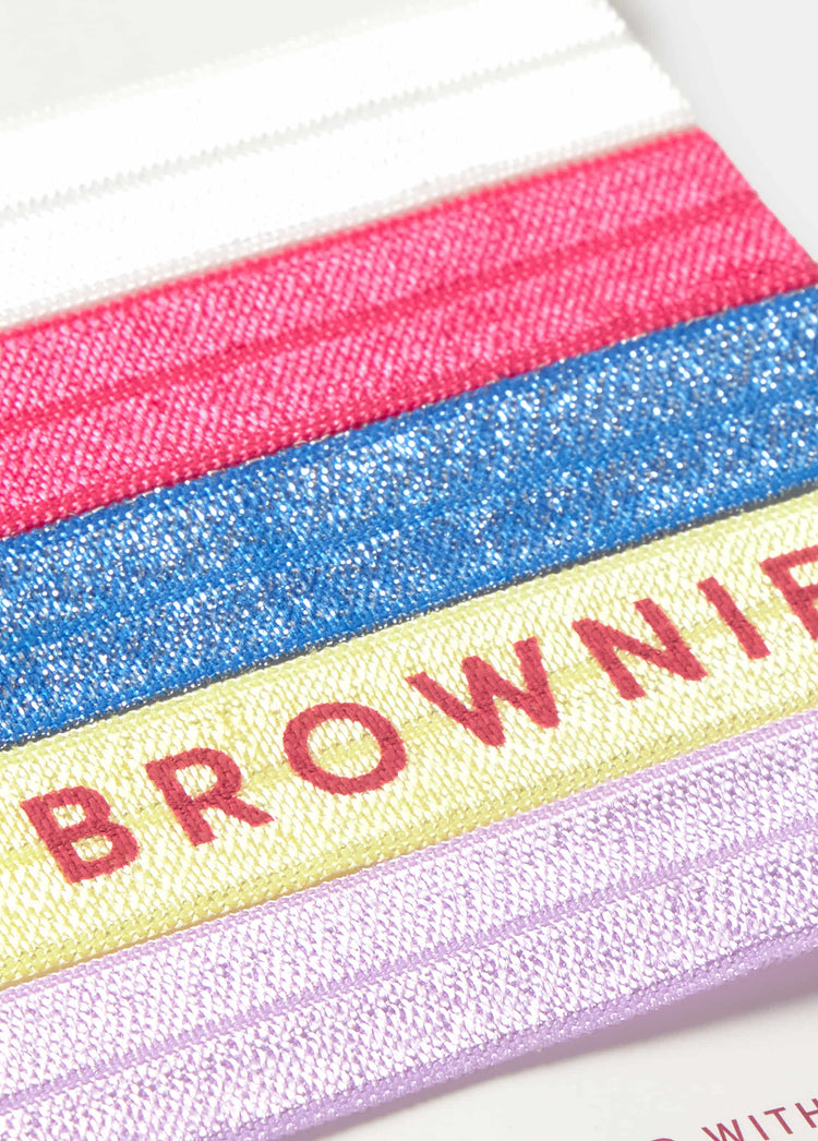 Brownie logo hair tie pack