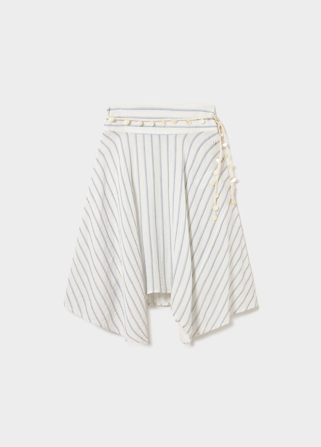 Striped midi skirt