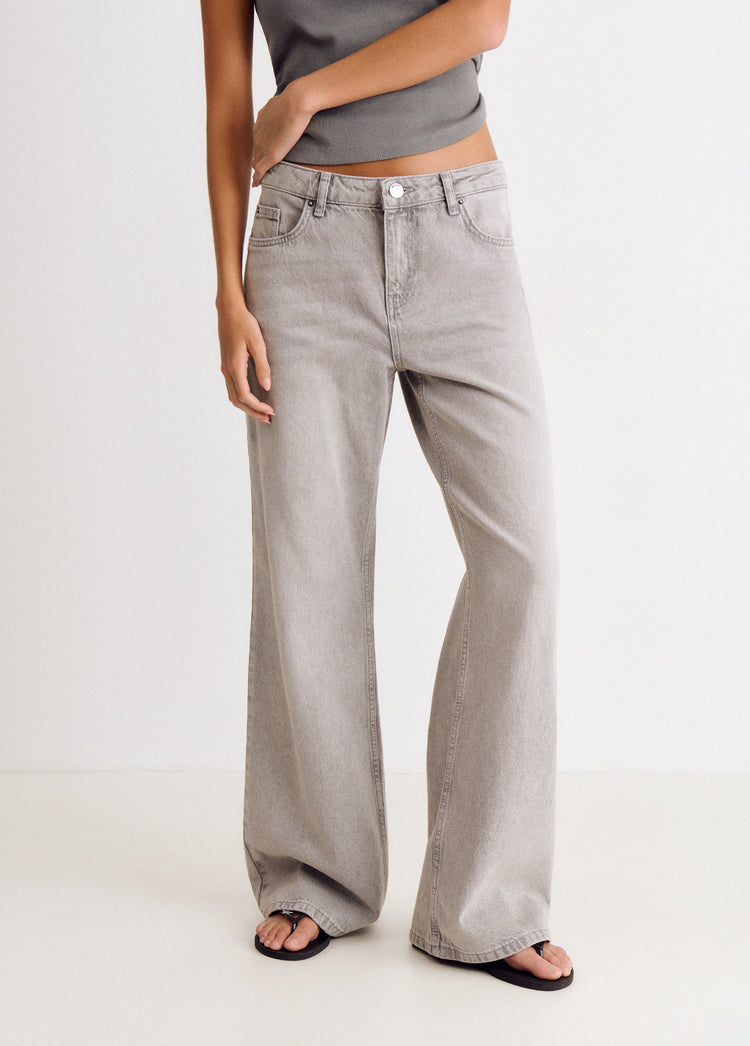 Straight glitter wing jeans