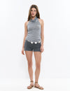 Shorts com aplique de glitter