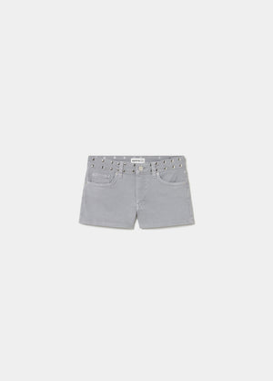 Five-pocket shorts with glitter studs