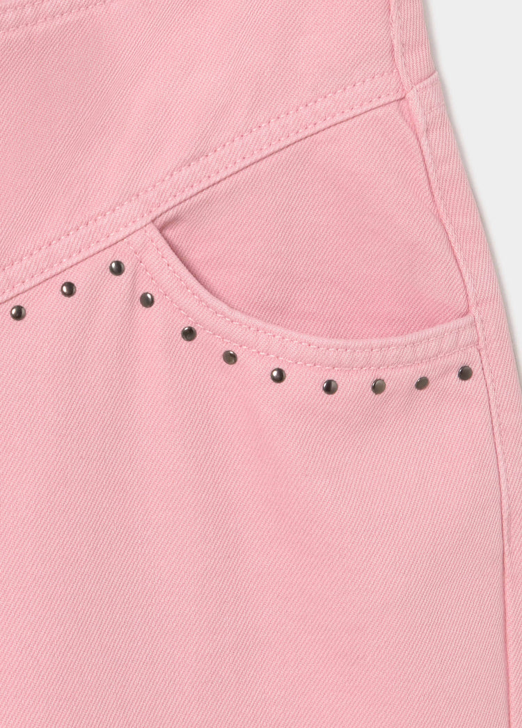 Pantalón pieza cintura con tachas