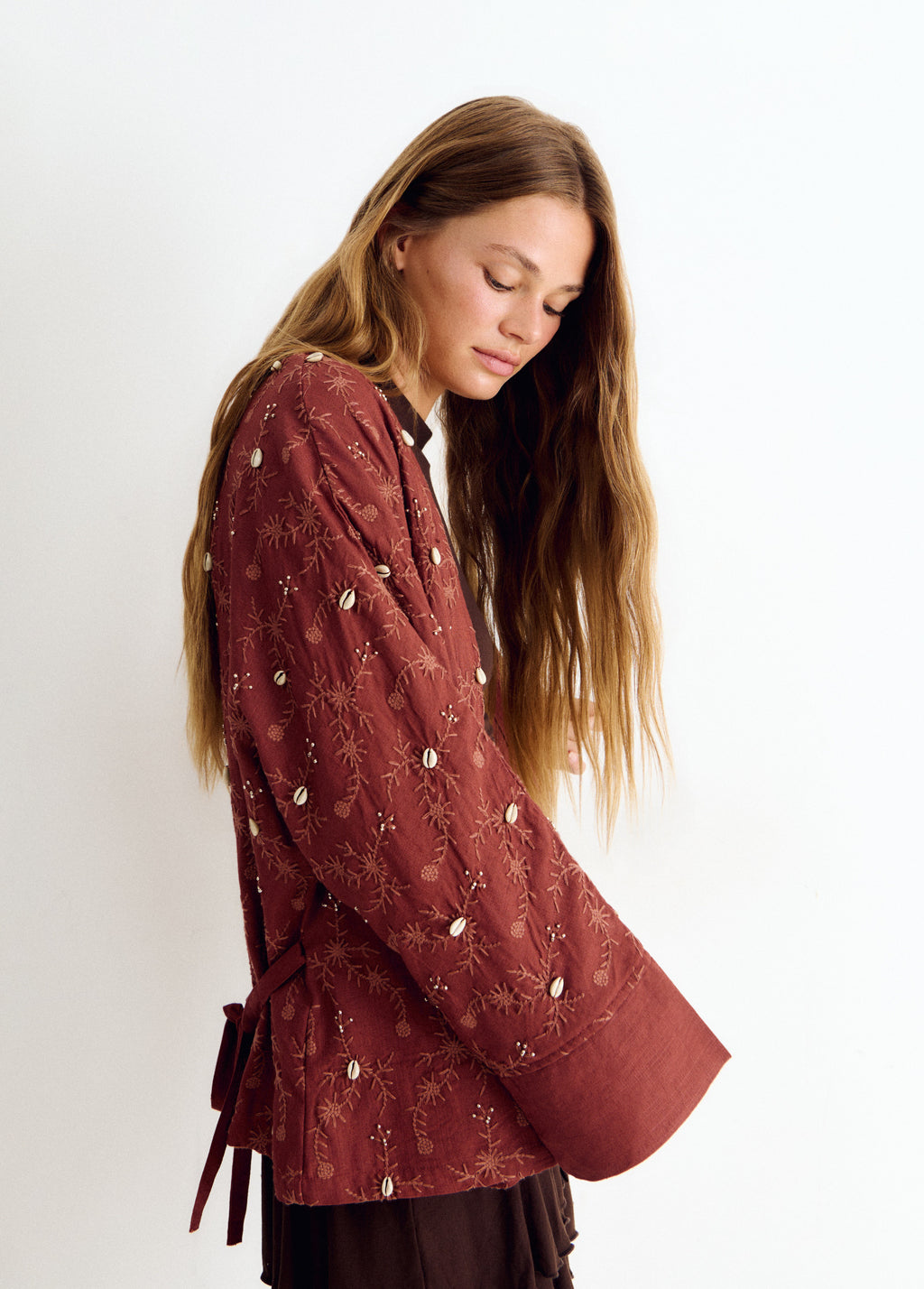 Jaqueta kaftan brodats pedreria