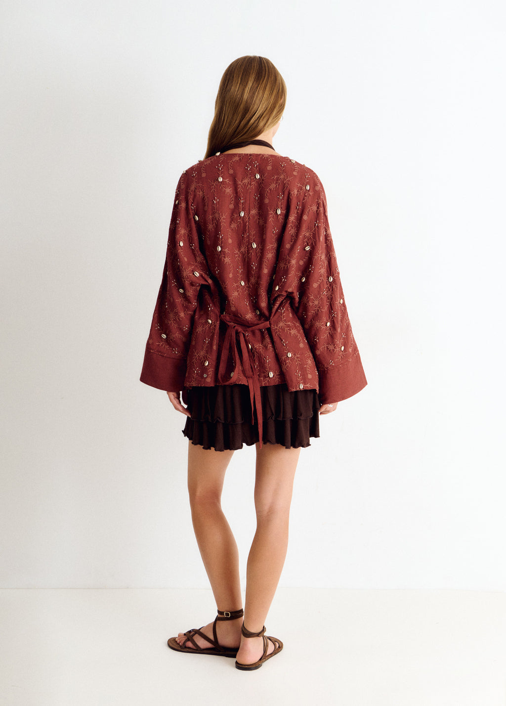 Jaqueta kaftan brodats pedreria
