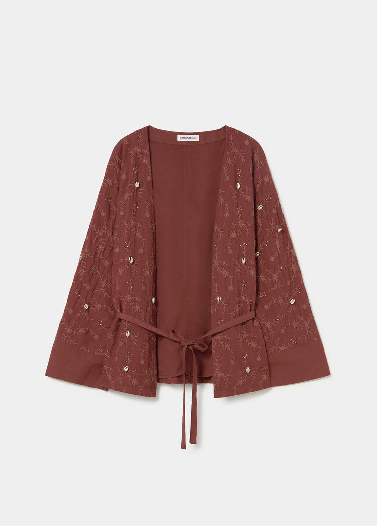 Chaqueta kaftan bordados pedrería