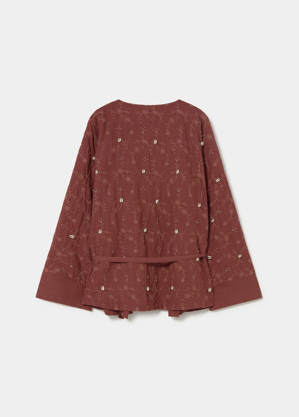 Casaco kaftan bordado com pedraria