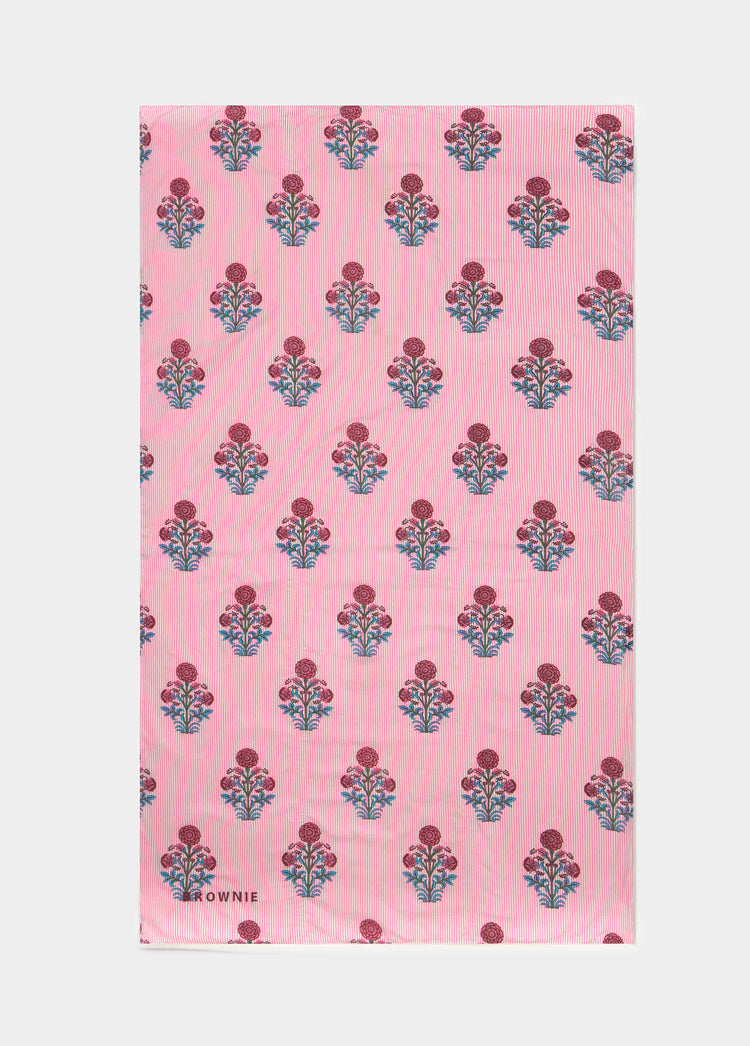 Paréo floral rayé
