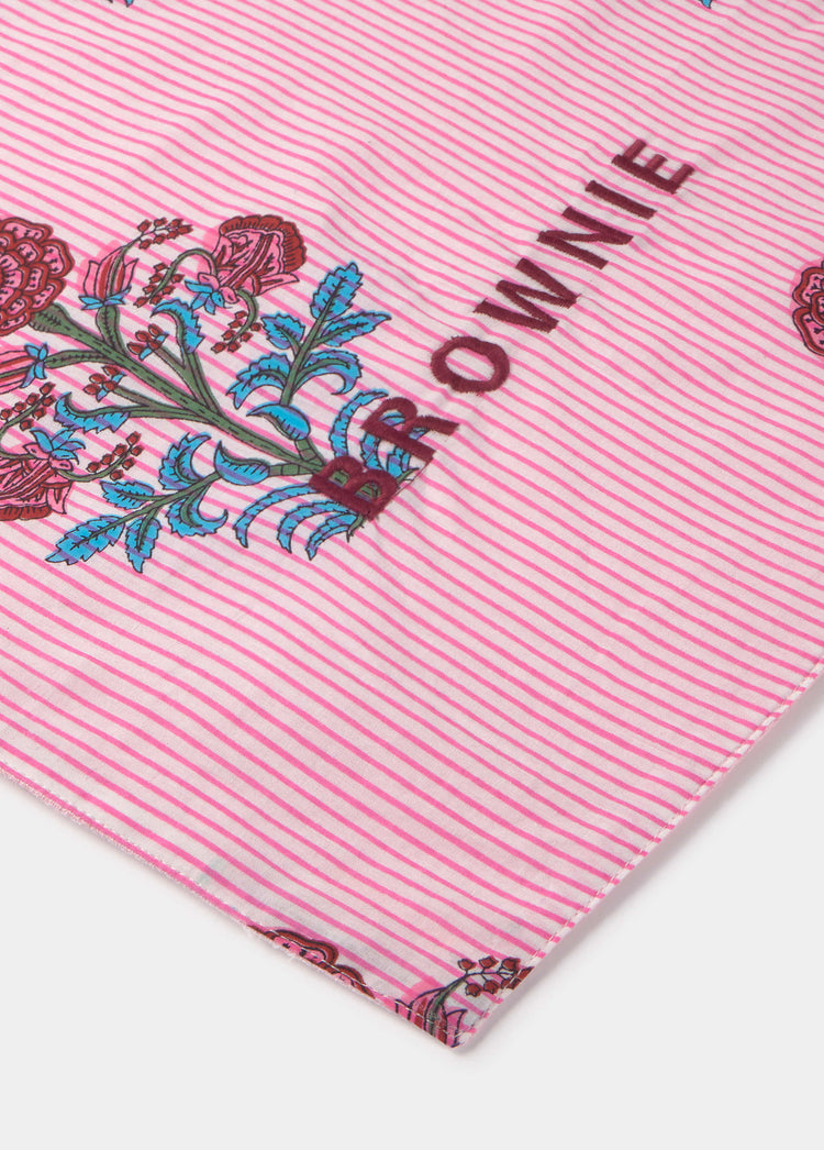 Paréo floral rayé