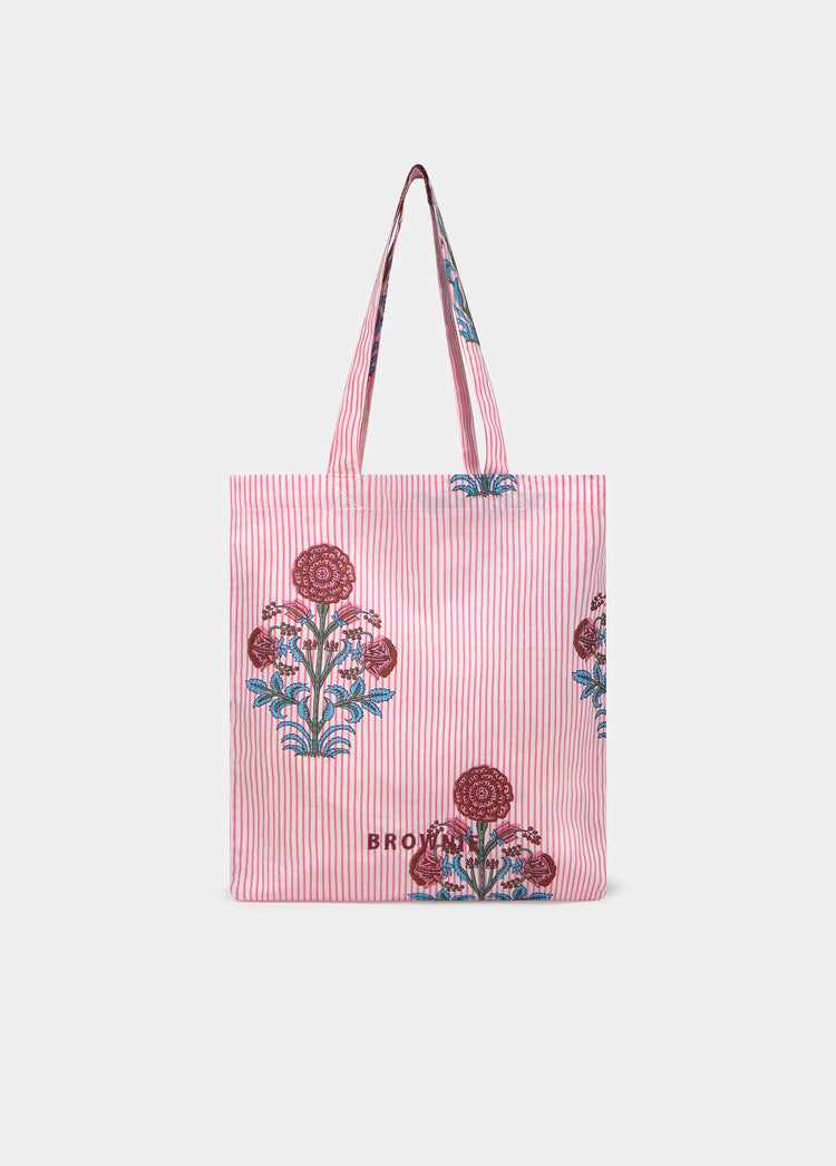 Paréo floral rayé