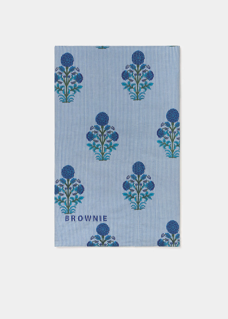 Serviette paréo floral rayé