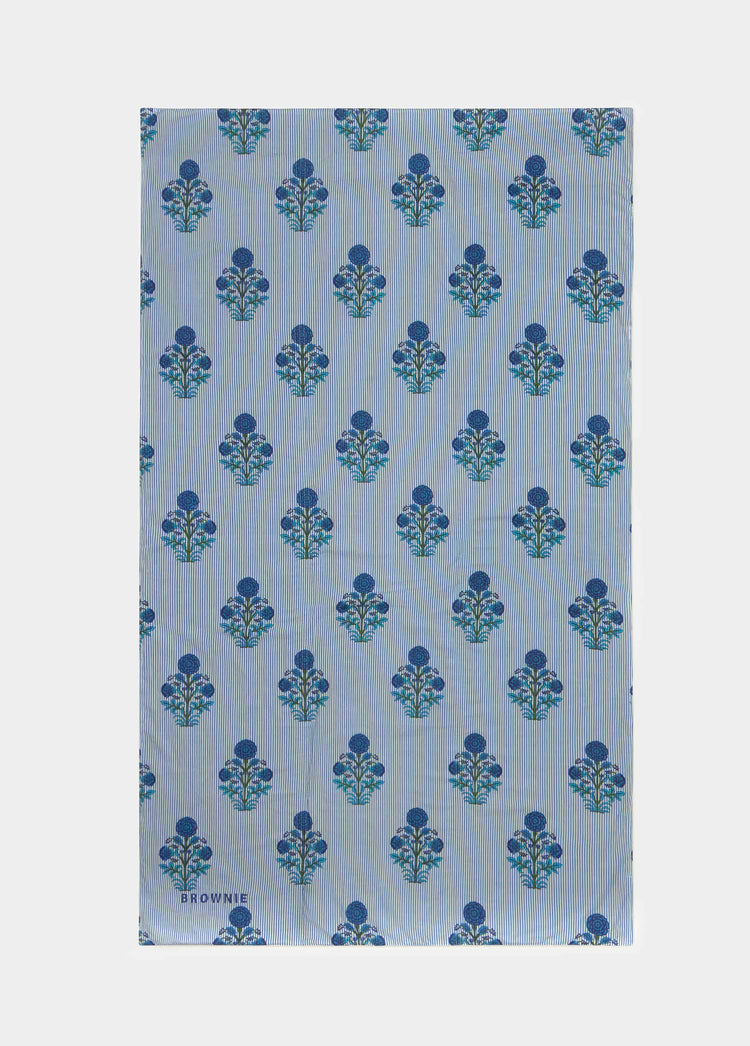 Serviette paréo floral rayé