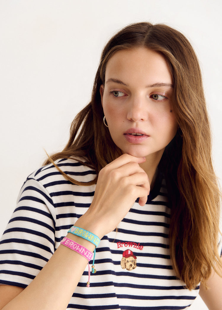 Pulsera beads brownie