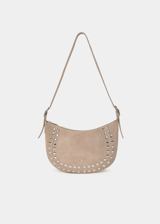 Bolso media luna tachas