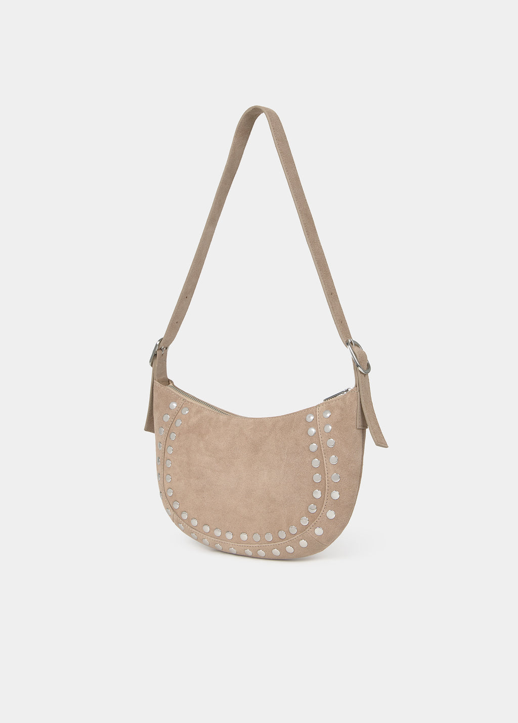 Bolso media luna tachas