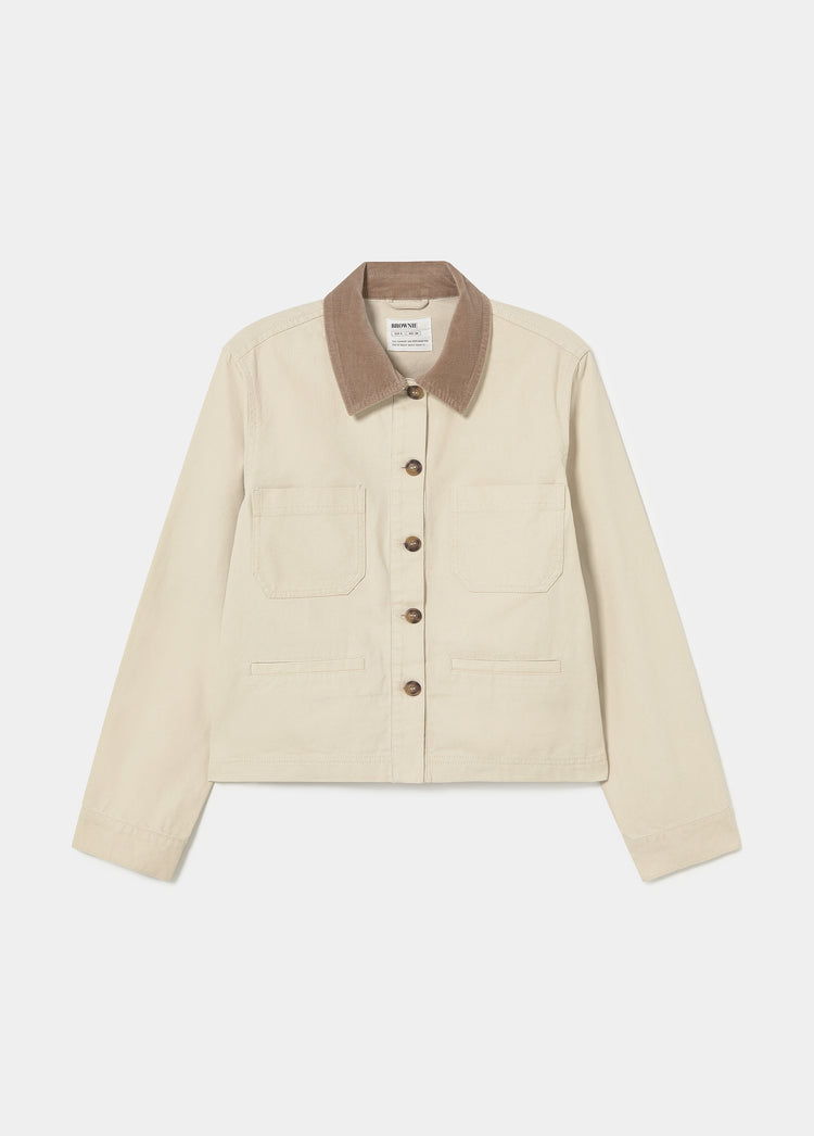 Chaqueta corta bolsillos frontales