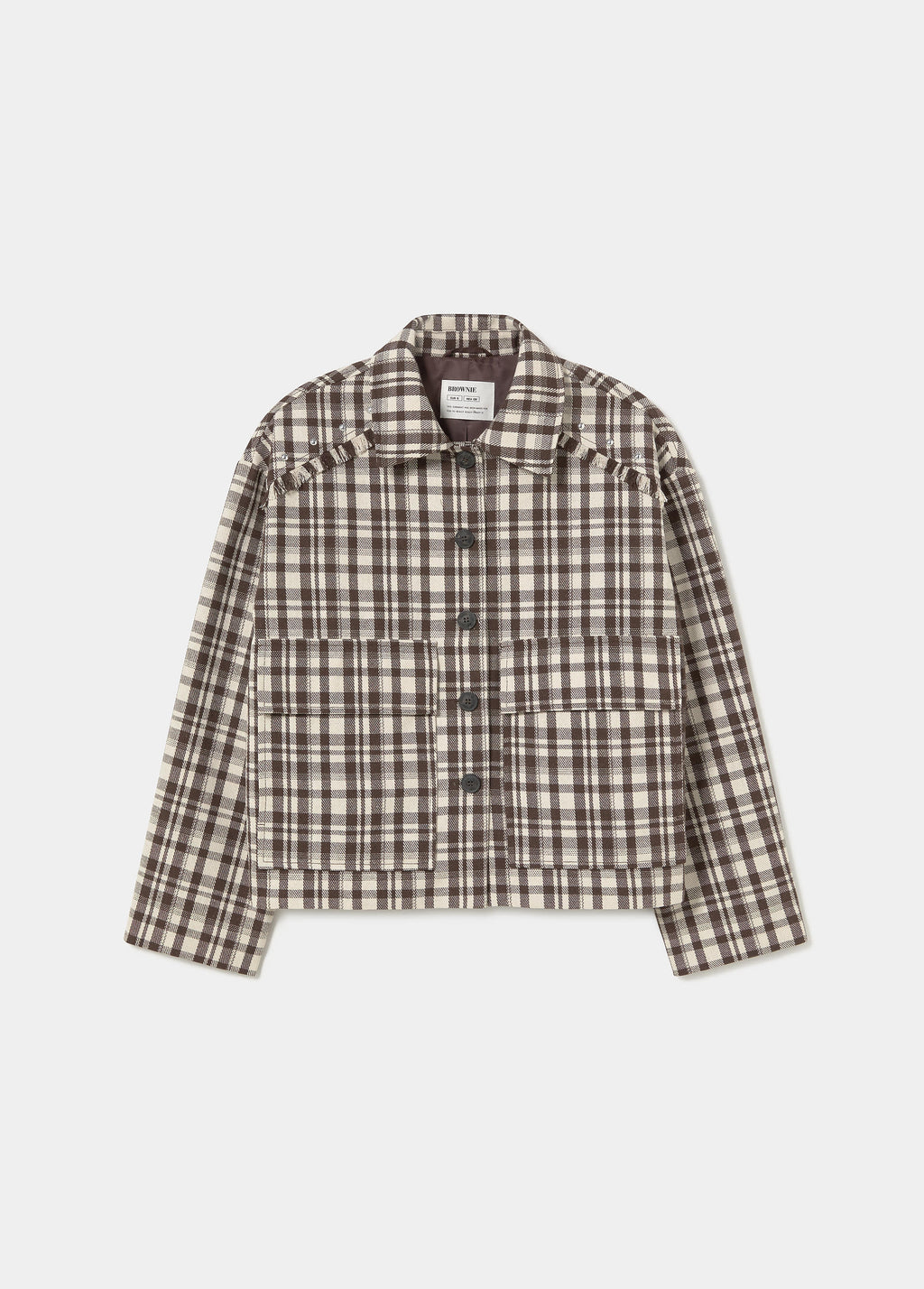 Kurze Jacke mit Karomuster